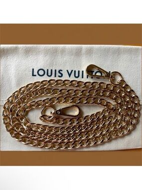 Gold Chain Purse Strap with Clasp Heavy Weight Rust Free 47 Inches Replacement